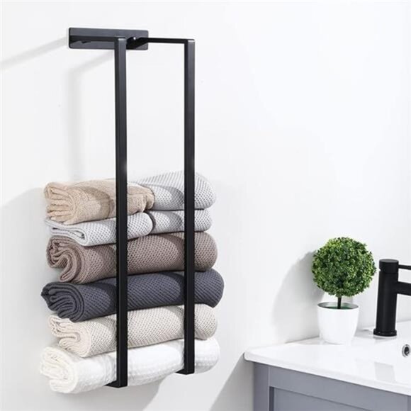 Bathroom Wall Towel Rack, Bath Towel Holder, Mounted Towel Rack Holder